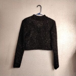 Divided by H&M Cropped Black Sparkly Sweater  Size XS